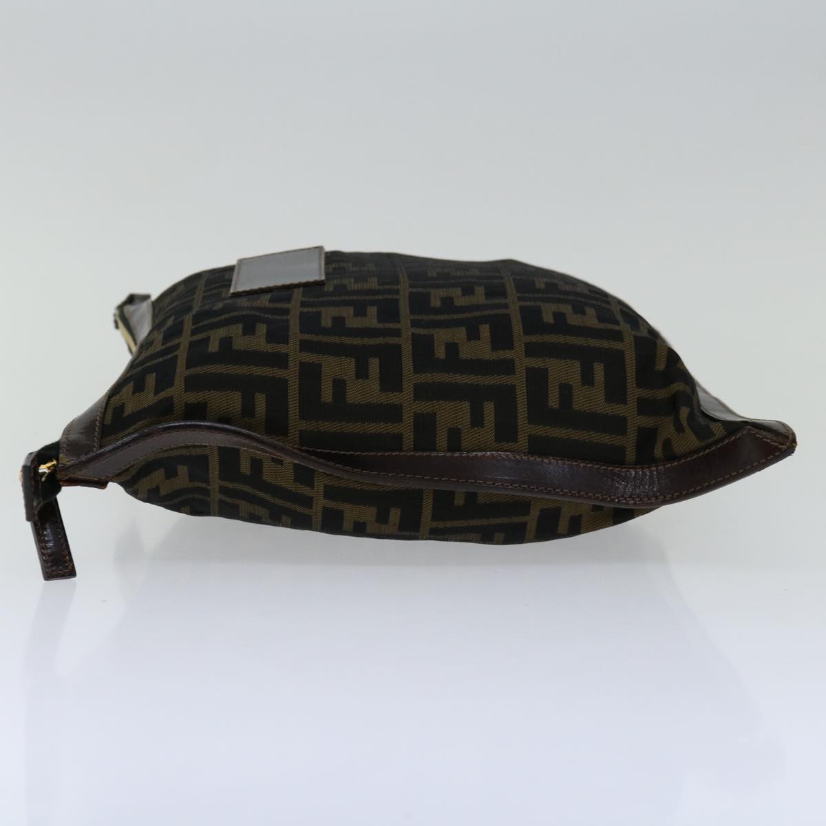 FENDI Zucca Canvas Clutch Bag Black Brownyk11175