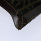 FENDI Zucca Canvas Clutch Bag Black Brownyk11175