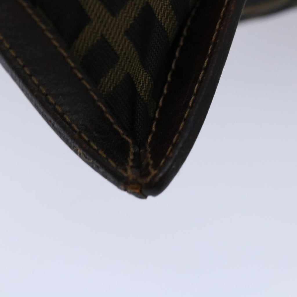 FENDI Zucca Canvas Clutch Bag Black Brownyk11175