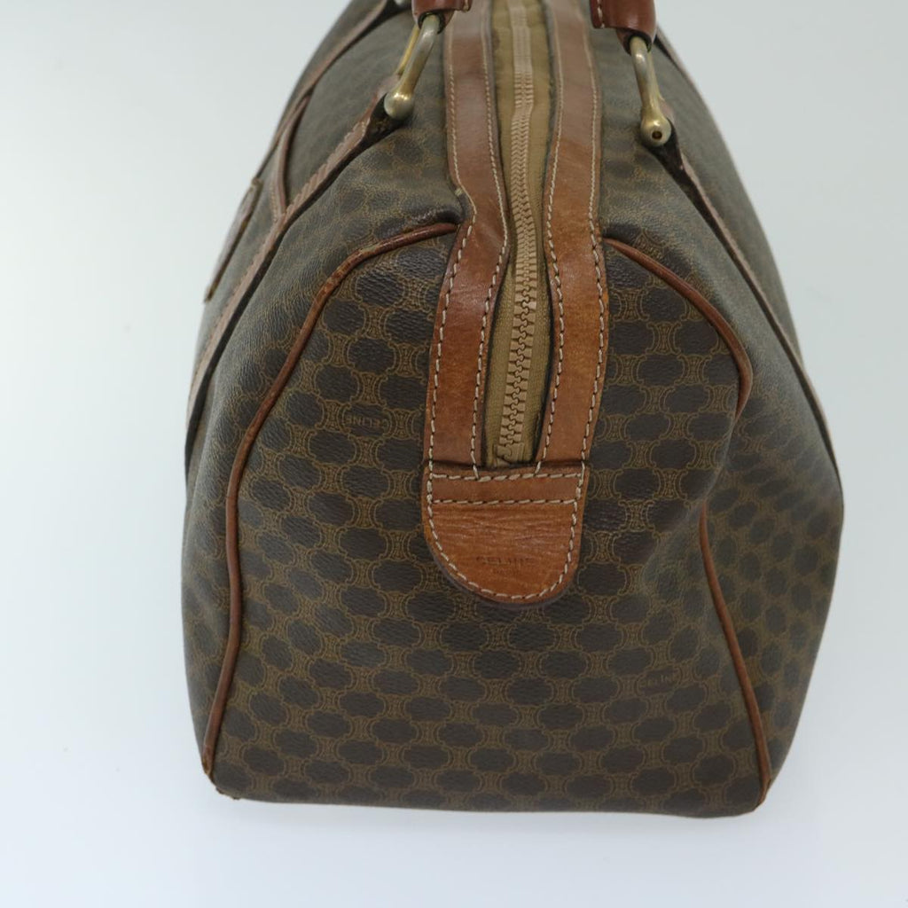 CELINE Macadam Canvas Boston Bag PVC Brown 11250