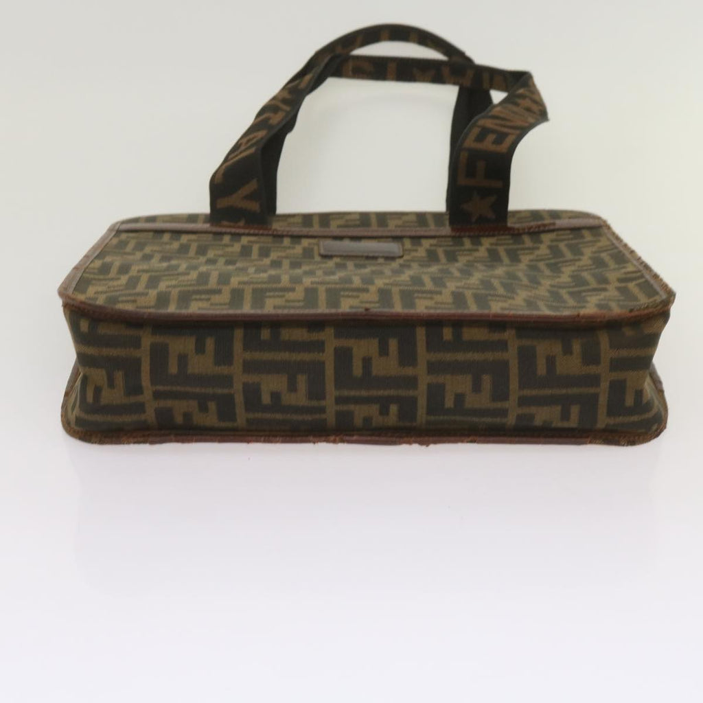 FENDI Zucca Canvas Tote Bag Black Brownyk11261