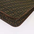 FENDI Zucca Canvas Tote Bag Black Brownyk11261