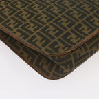 FENDI Zucca Canvas Tote Bag Black Brownyk11261