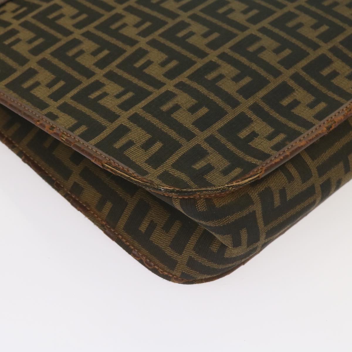 FENDI Zucca Canvas Tote Bag Black Brownyk11261