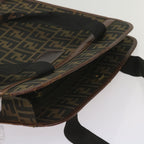 FENDI Zucca Canvas Tote Bag Black Brownyk11261