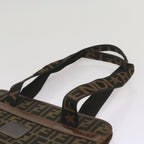 FENDI Zucca Canvas Tote Bag Black Brownyk11261