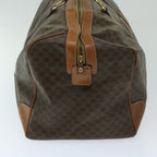 CELINE Macadam Canvas Boston Bag PVC Brown Auth yk11271