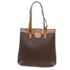 CELINE Macadam Canvas Tote Bag PVC Brown Auth yk11272