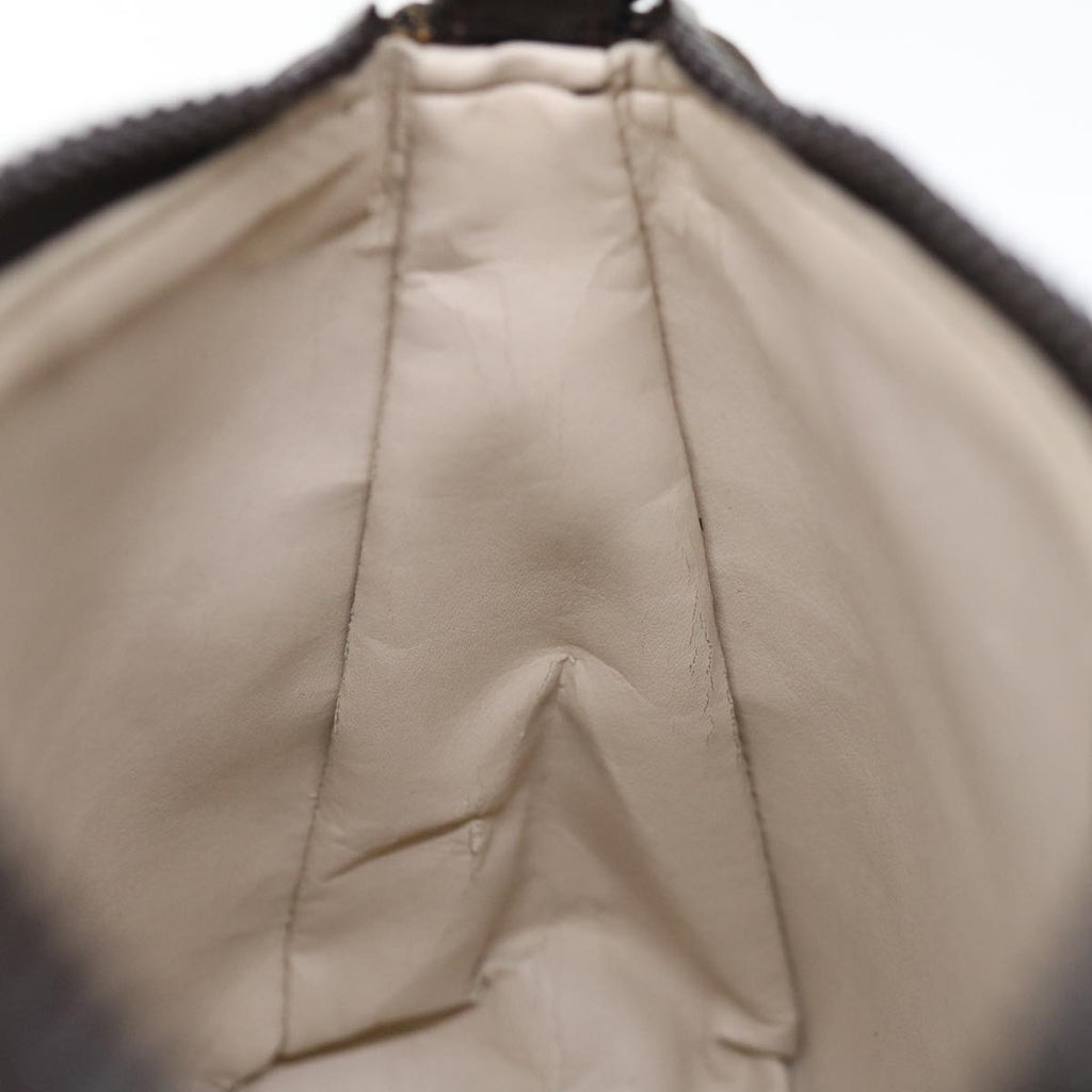 FENDI Zucca Canvas Hand Bag Brown Blackyk11283