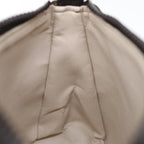 FENDI Zucca Canvas Hand Bag Brown Blackyk11283