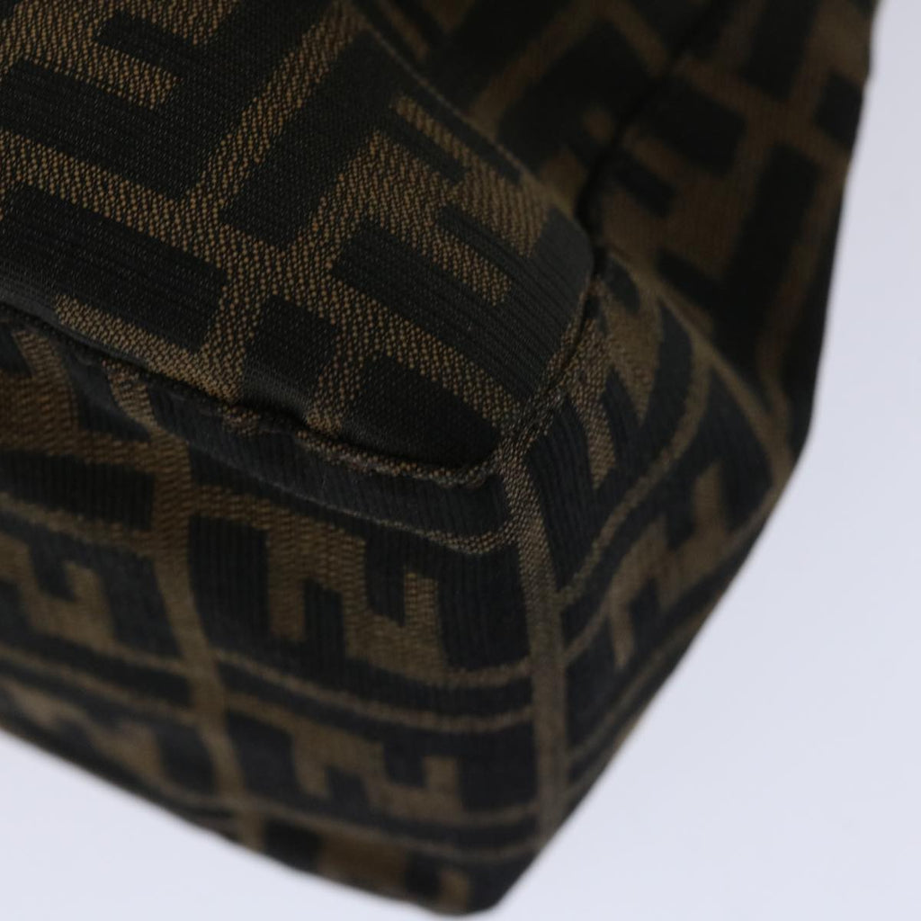 FENDI Zucca Canvas Mamma Baguette Shoulder Bag Black Brownyk11309