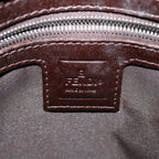 FENDI Zucca Canvas Mamma Baguette Shoulder Bag Black Brownyk11309