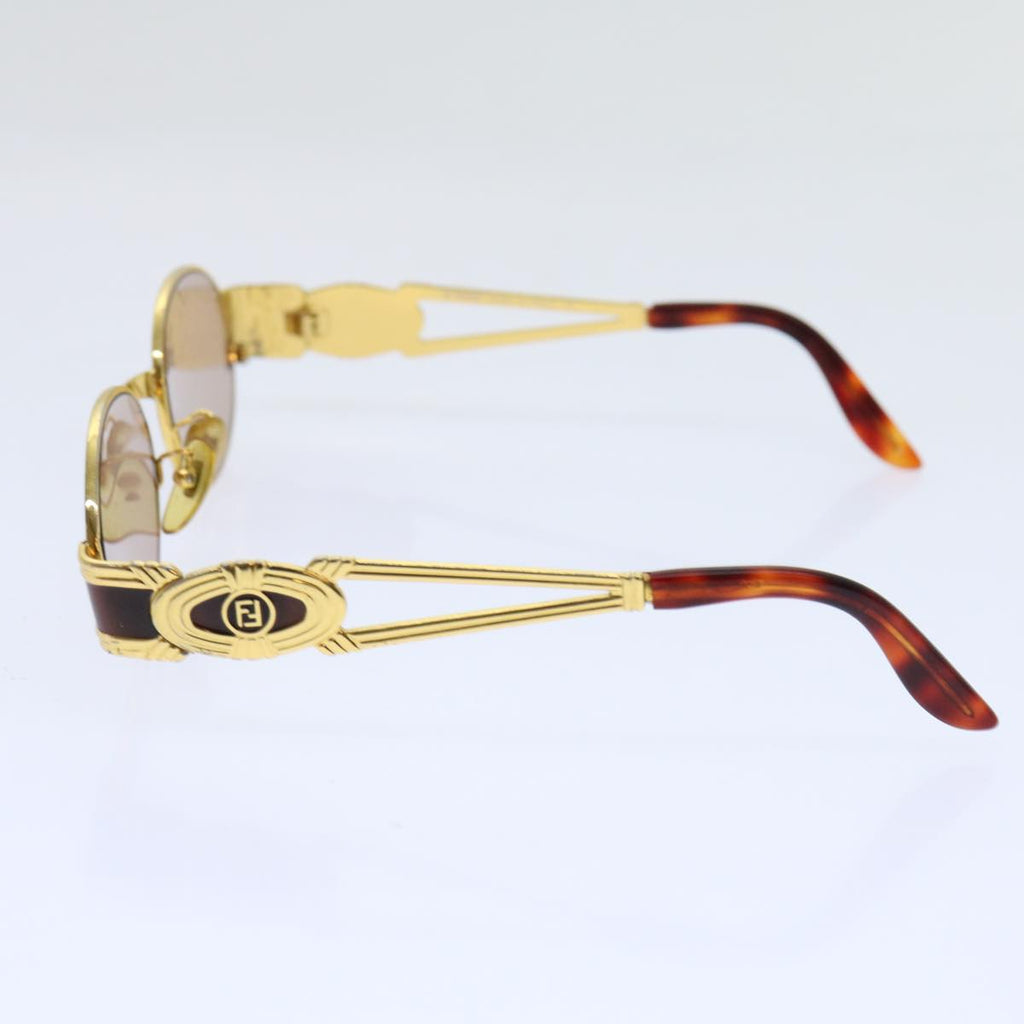 FENDI Sunglasses metal Gold Brownyk11319