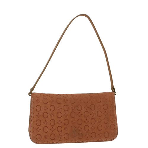 CELINE C Macadam Canvas Shoulder Bag Orange 11322