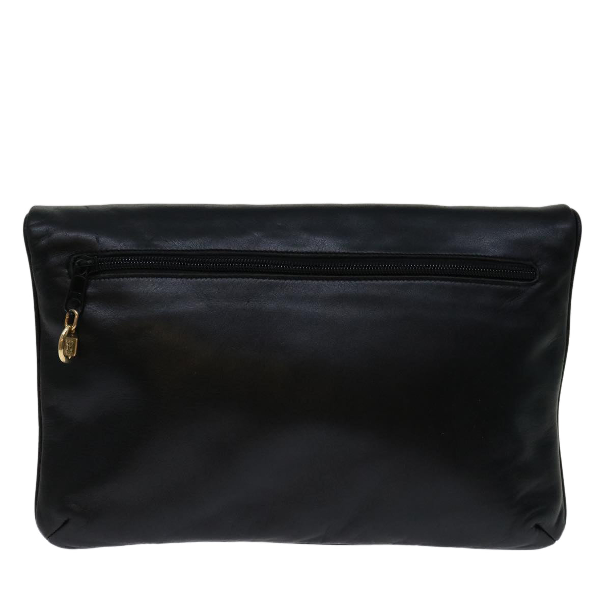 CELINE Shoulder Bag Leather Black 11353