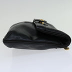 CELINE Shoulder Bag Leather Black 11353