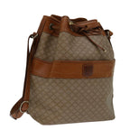 CELINE Macadam Canvas Shoulder Bag PVC Beige Brown Auth yk11377