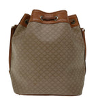 CELINE Macadam Canvas Shoulder Bag PVC Beige Brown Auth yk11377