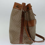 CELINE Macadam Canvas Shoulder Bag PVC Beige Brown Auth yk11377