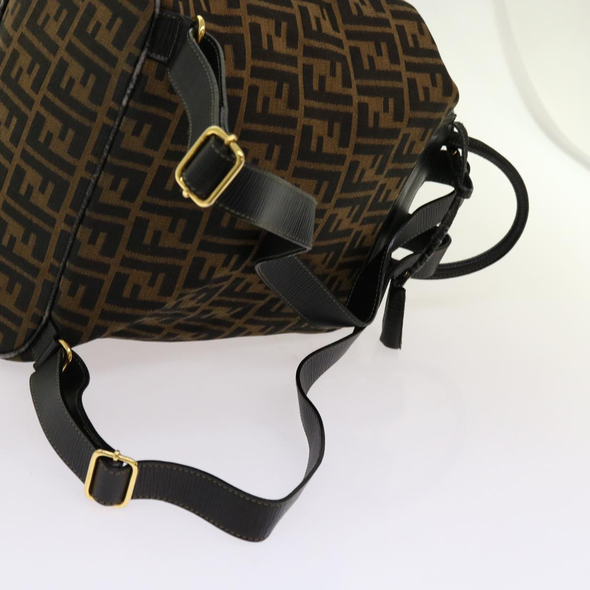 FENDI Zucca Canvas Backpack Brown Blackyk11410