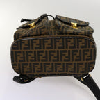 FENDI Zucca Canvas Backpack Brown Blackyk11410