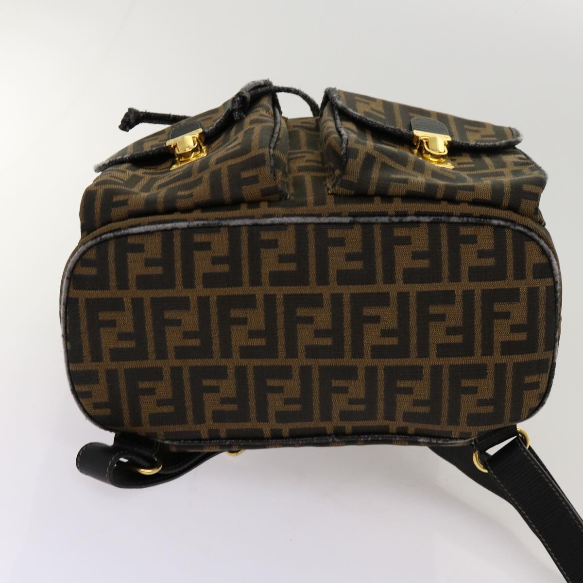 FENDI Zucca Canvas Backpack Brown Blackyk11410