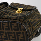 FENDI Zucca Canvas Backpack Brown Blackyk11410