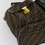 FENDI Zucca Canvas Backpack Brown Blackyk11410