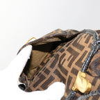 FENDI Zucca Canvas Backpack Brown Blackyk11410