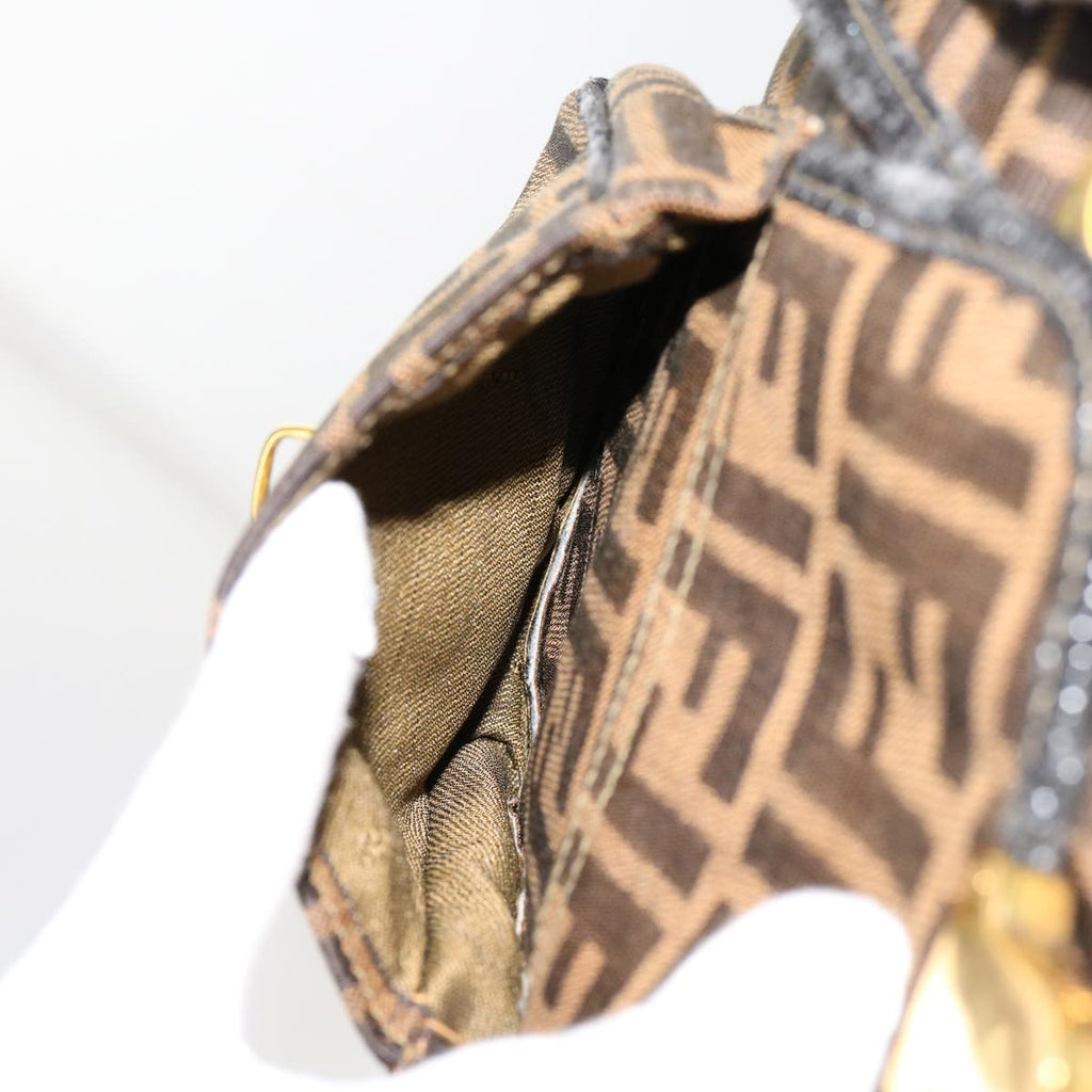 FENDI Zucca Canvas Backpack Brown Blackyk11410