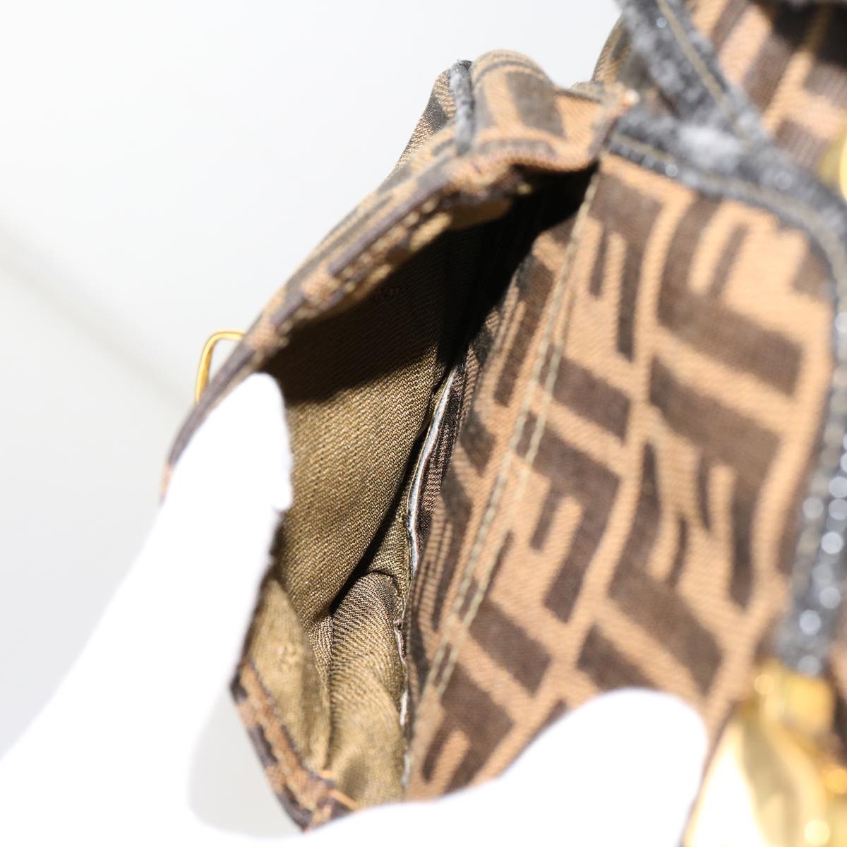 FENDI Zucca Canvas Backpack Brown Blackyk11410
