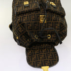 FENDI Zucca Canvas Backpack Brown Blackyk11410