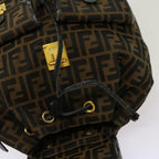 FENDI Zucca Canvas Backpack Brown Blackyk11410