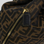 FENDI Zucca Canvas Backpack Brown Blackyk11410