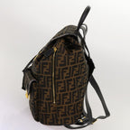 FENDI Zucca Canvas Backpack Brown Blackyk11410