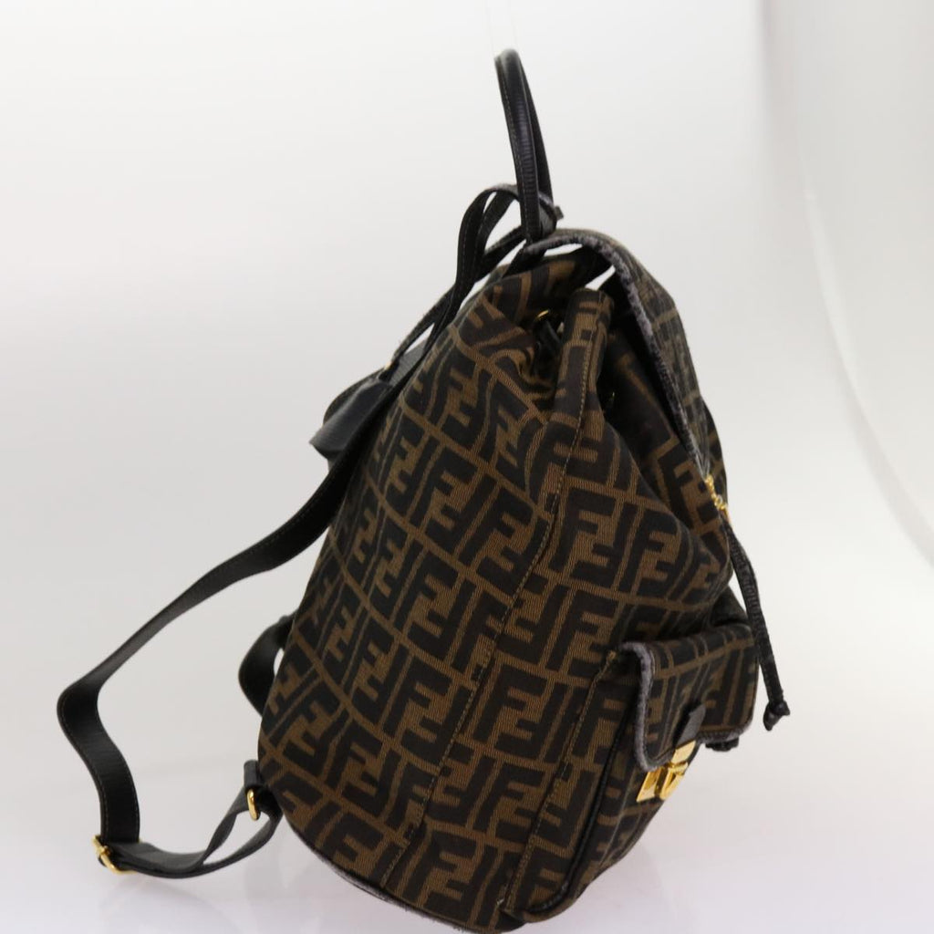 FENDI Zucca Canvas Backpack Brown Blackyk11410