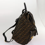 FENDI Zucca Canvas Backpack Brown Blackyk11410