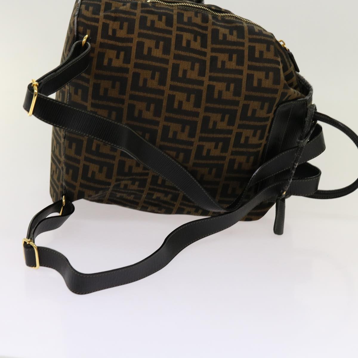 FENDI Zucca Canvas Backpack Brown Blackyk11410