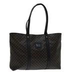 CELINE Macadam Canvas Tote Bag PVC Black Brown 11411