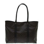 CELINE Macadam Canvas Tote Bag PVC Black Brown 11411