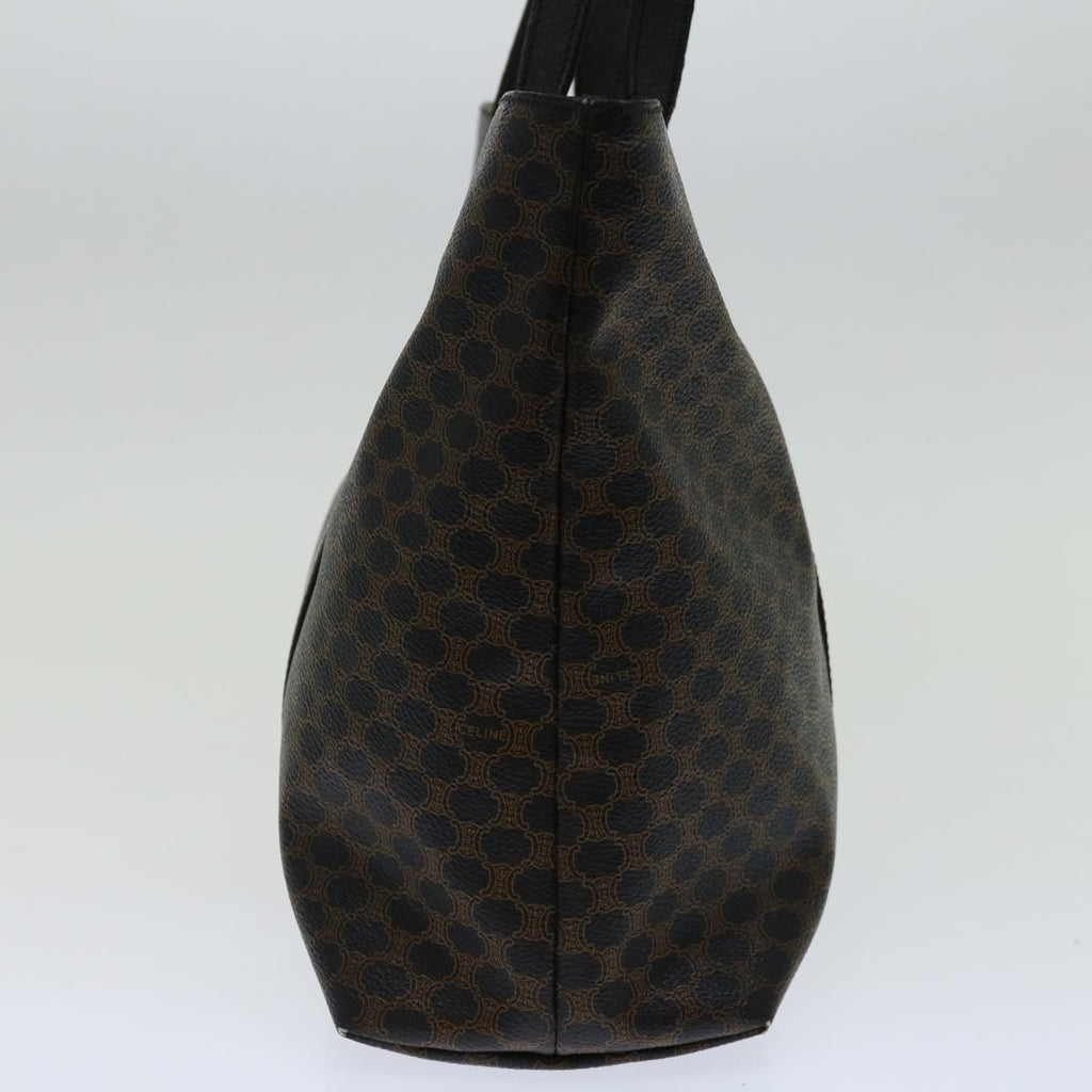 CELINE Macadam Canvas Tote Bag PVC Black Brown 11411
