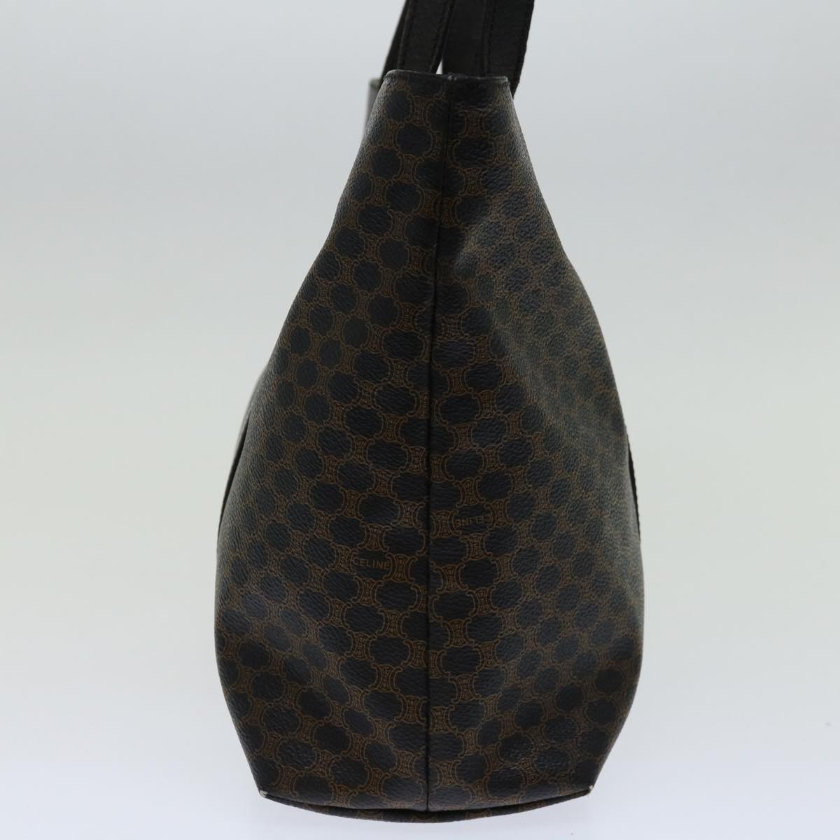 CELINE Macadam Canvas Tote Bag PVC Black Brown 11411