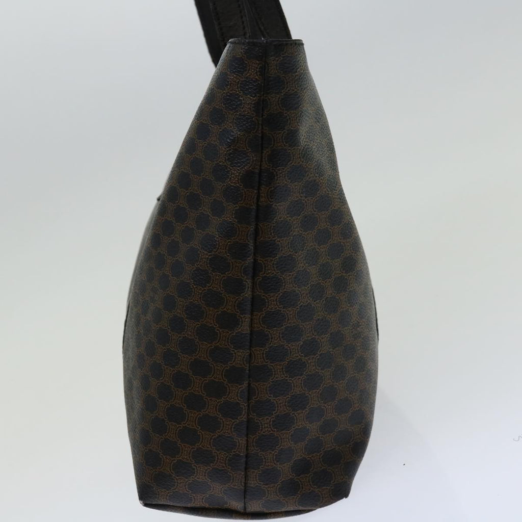 CELINE Macadam Canvas Tote Bag PVC Black Brown 11411