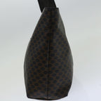 CELINE Macadam Canvas Tote Bag PVC Black Brown 11411