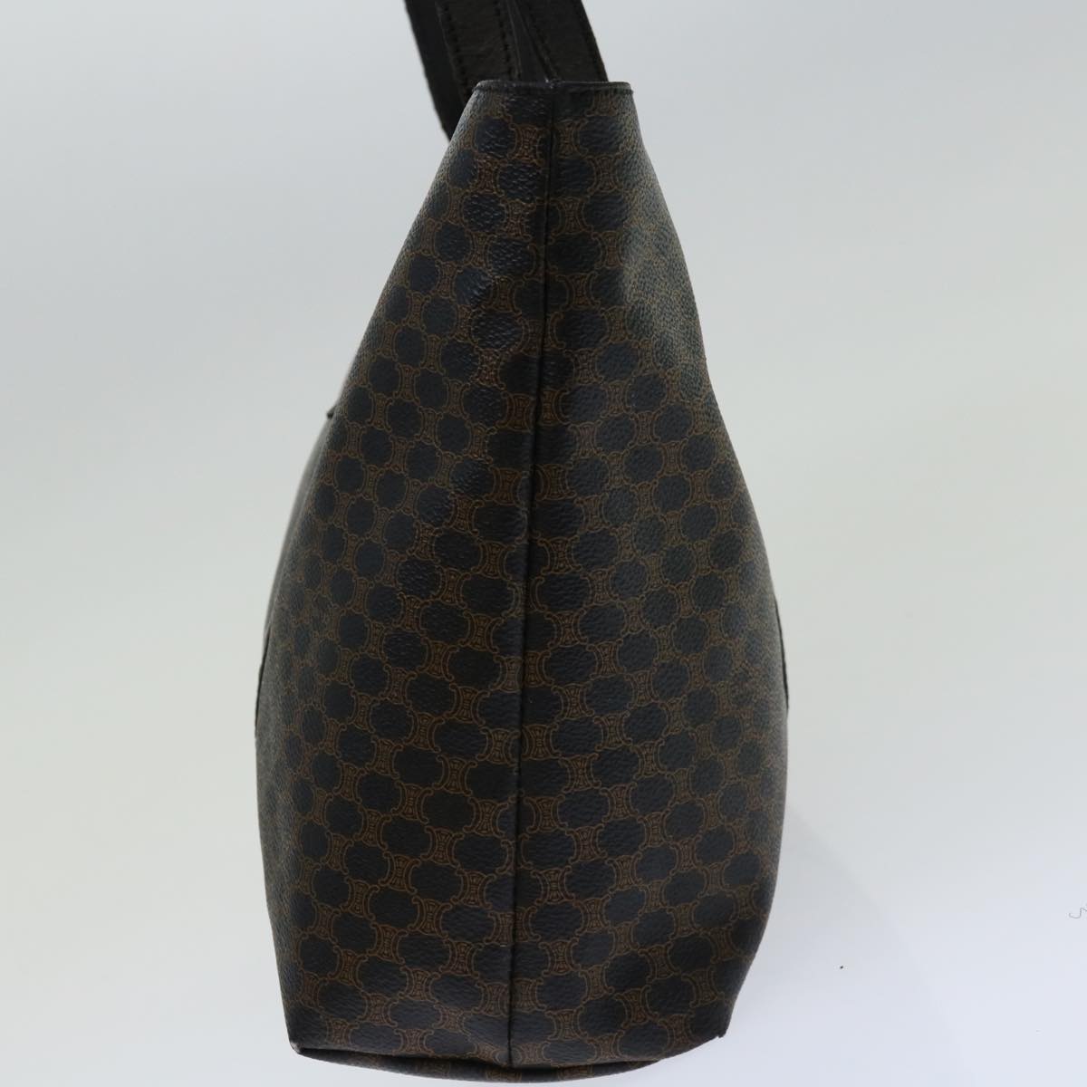 CELINE Macadam Canvas Tote Bag PVC Black Brown 11411