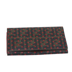 FENDI Zucca Canvas Long Wallet Black Brownyk11434