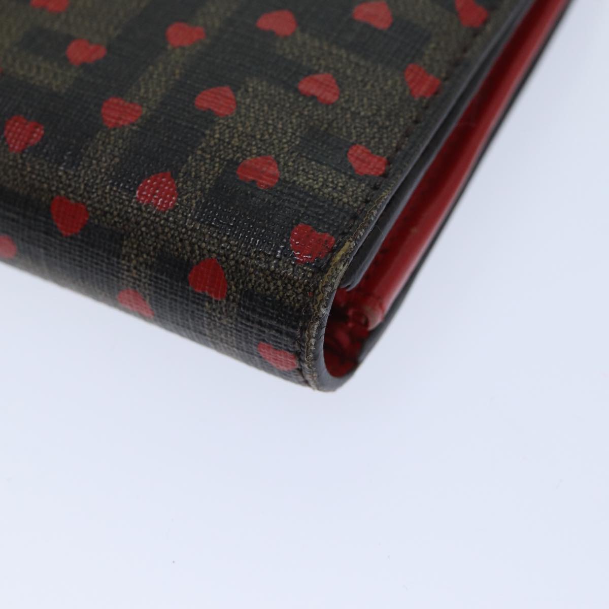 FENDI Zucca Canvas Long Wallet Black Brownyk11434