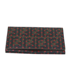 FENDI Zucca Canvas Long Wallet Black Brownyk11434