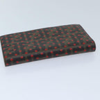 FENDI Zucca Canvas Long Wallet Black Brownyk11434