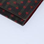 FENDI Zucca Canvas Long Wallet Black Brownyk11434